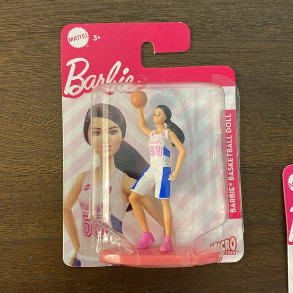 (5) 2.5” Barbie Mini Sports Figures Basketball Baseball Soccer Tennis Gymnastics - Picture 2 of 6